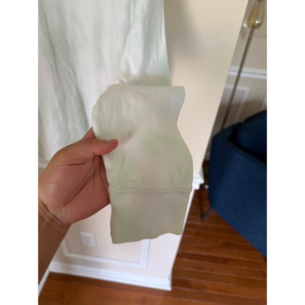 ATHLETA Mint Green/White Tie-Dye Sundown Crewneck Pullover Cotton Lounge Casual - Picture 6 of 11